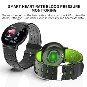 119Plus Smart Watch 2020 Heart Rate Sleep Praćenje Sport Fitness Tracker zaslon osjetljiv na dodir vodootporan pametnih satova za muškarce, žene Kid