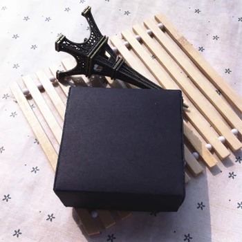18 veličina mali crni karton, poklon kutija,crni paket proizvodnja kartonskih kutija, poklon papir ručne izrade sapuna pakiranje zanat kutija sklopivi
