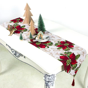180*40 cm božićni stol Trkač visoke kvalitete stolnjaci Djed Mraz crvena za Božić doma dekor Božićni zastava stol trkači novi