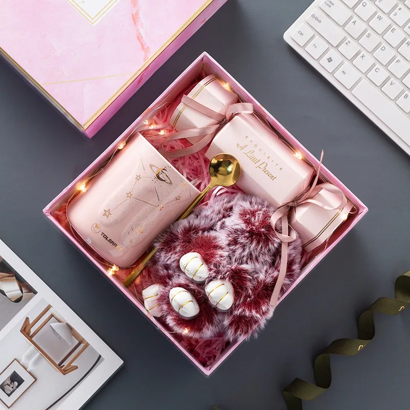 Kreativni dar stakleno keramička krigla Veliko gift box set međunarodni radni dan žena poklon za rođendan