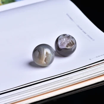 2 komada prirodnog kristala kvarca kristalna leća ahat lopta se može koristiti za čarobnom popravak točke liječenje Kristal Ahat uređenje doma poklon