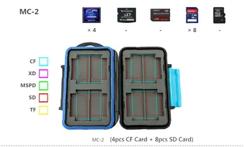 2017 Rushed Limited Black For Sd Card Holder Waterproof Extremely For Memory Case Mc-2 For 4 Cf Cards8 Box
