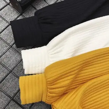 2019 Jesen Zima novi džemper žene dugi rukav O izrez Slobodan Pulover moda jednobojnu osnovni pulover džemper ženske majice