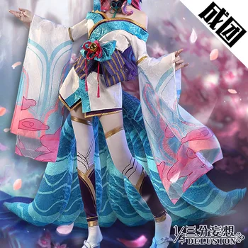 2020 Novi Hot Igra!!LOL Spirit Blossom Tailed Fox Ahri Dress Women Outfit From One-third/ 1/3 Delusion