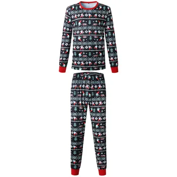 2020 obitelj odgovarajuće odjeće izgledaju snijeg Božić pidžama otac, majka i djeca pidžama mama i ja odjeća odjeća za spavanje zajedničke skupove