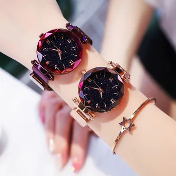 2020 Reloj Mujer luksuzni zvjezdano nebo ženski sat magnetna rešetka remen grupa satovi ženski moda haljina ručni sat Zegarek Damski