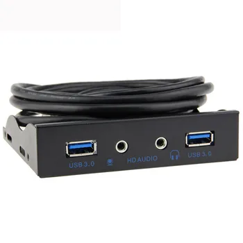 20Pin To 2 Port za USB 3.0 HUB i HD Audio 3.5-in PC-Ju Front Panel kabel