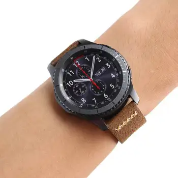 22 mm za Galaxy Watch 46 mm Samsung Gear S3 Frontier/Classic Amazfit Watch Band kvalitetan remen od prave kože narukvica