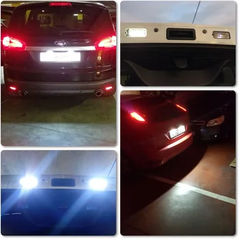 2x siguran-vatra led svjetlo registarske pločice 18LED lampe za Ford Focus, Mondeo, Fiesta MK4 Kuga Galaxy S-max i C-max MK2 DA3 MK3 MK5 MK6