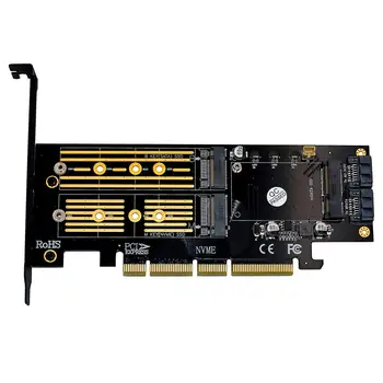 3 u 1 Msata PCIE M. 2 NGFF NVME SATA SSD to PCI-E 4X SATA3 Apapter računalne kartice za proširenje za Bitcoin Litecoin za майнинга BTC