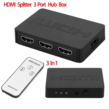 3 u 1 Out Switcher 3port Hub Box Auto Switch 3x1-kompatibilan cjepidlaka 1080p HD1. 4 S daljinskim upravljačem za HDTV XBOX360, PS3