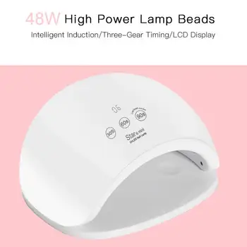 48W Nail Lamp Nail Dryer 21Pcs LED UV LED Gel Smart Quick-drying 30s/60s/90s Timing Induction lak za nokte ljepilo za pečenje lampe