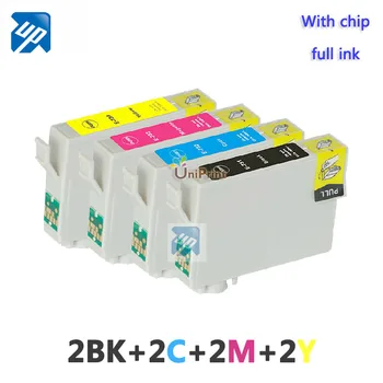 8x ink cartridge T0731 T0732 T0733 T0734 73N za pisač EPSON TX110 TX200 TX210 TX410 s čipom full ink
