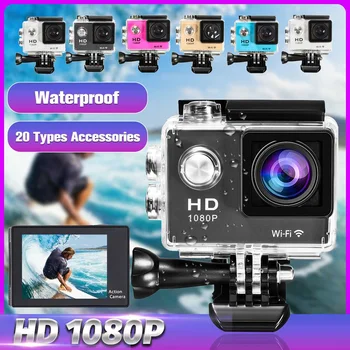 Akcija-kamera, Full HD 1080P/ 30fps WiFi 170 stupnjeva 30 m podvodni vodootporan kaciga kamere video zapisa 1.5 inča Sport Cam