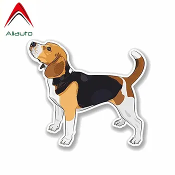 Aliauto crtani film je prekrasan automobil naljepnica Beagle je pas vodootporna krema za sunčanje reflektirajuće naljepnice PVC nakit,13cm*12cm