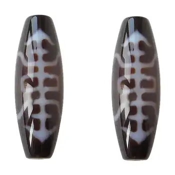 Amulet klasa AAA Ahat prirodni tibetanski perle Ji oval 13х38мм rupu:oko 2mm Besplatna dostava