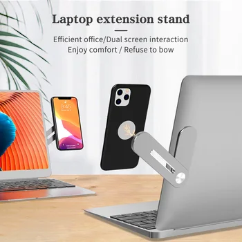 ANMONE Laptop Expansion Bracket Multi Screen Support Laptop Side Mount Phone Holder For Laptop Adjustable Phone Stand Holder