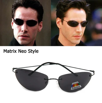 Ažuriranje Cool Matrica Smith Stil Polarizirane Sunčane Naočale Ultralight Rimless Muškarci Vožnje Dizajn Polaroid Sunčane Naočale Oculos De Sol