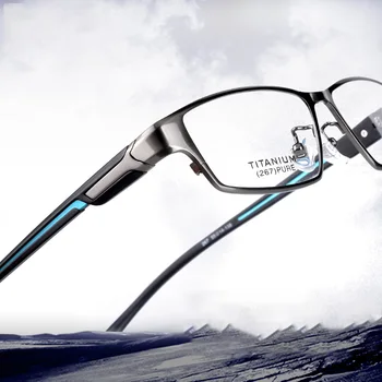 Brand Vazrobe rimless za naočale, gospodo titan bodovi muške naočale s punim obruč za recept ultra naočale za kratkovidnost