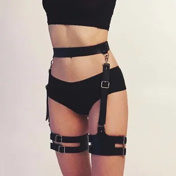 CKMORLS žene BDSM svezana punk fetiš nositi podesivi svežanj čarapa zona Wetlook Seksi Adult Goth podvezica svezana rublje