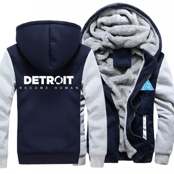 COYOUNG Marka u SAD veličine muškarci hoodies ispis Detroit: Postati čovjek munja veste zimske veste сгущает jaknu, kaput odijevanje