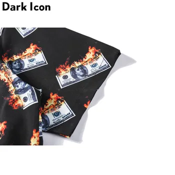 Dark Icon Flame USDollar košulje muškarci 2019 ljeto отложной ovratnik Muške košulje ulica odjeća hip-hop majice