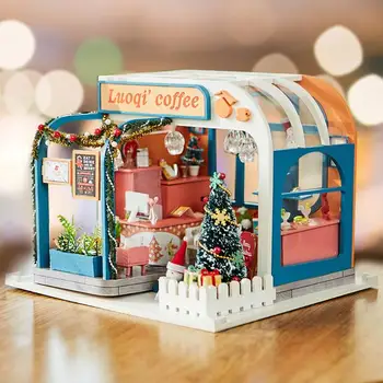 Djevojka je slatka kuća Lutaka namještaj je odličan Diy minijaturni 3D drvene minijature lutkine igračke za djecu, poklone za Rođendan