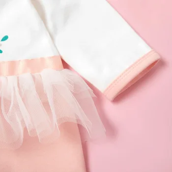 Djevojka kombinezon Ins cvijet novorođenčadi penjanje odjeća 2021 proljeće i jesen crtani film pink kombinezon za djecu od 0-12 m dugi rukav bebe