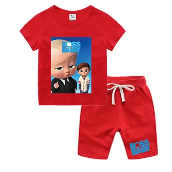 Dječak djevojčica crtani film Baby Boss T shirt Shorts Set Kid Boss Baby T-shirt Shorts Toddler Odjeca Set,Drop Ship