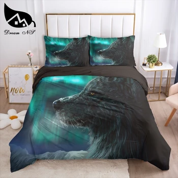 Dream NS Lonely Grey Wolf roupa de cama, posteljina, kućni tekstil kit King i Queen posteljina deka komplet posteljinu