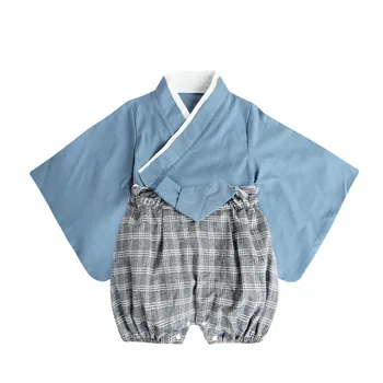 Japanski kimono, Djevojčica i Dječak pidžama djeca cvjetni print kombinezon pidžama djeca predivan kombinezon юката ханбок pidžama ZH108