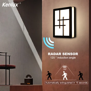 Led radarski senzor zidne lampe IP65 vodootporni vanjski unutarnji led zidna svjetiljka moderan AC85-265V trijem svjetlo hodnik zidne svjetiljke svjetiljke