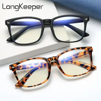 LongKeeper 2021 Moda Anti-Plavo Svjetlo Naočale Muški Retro Područje Računalne Igre Naočale Žene Crne Prozirne Leće, Sunčane Naočale