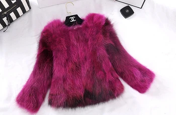 Luksuzna jakna od prirodnih лисьего krzna Lady Fashion Custom Big Size Multi Colors Nature Fox Fur Coat pravi prsluk KFP818