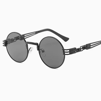 Metalne steampunk sunčane naočale Muški Ženski moda okrugle naočale brand dizajn stare sunčane naočale visoke kvalitete UV400 naočale nijanse