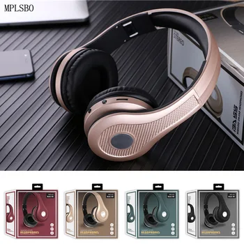 Moda metalik boje bežične slušalice podrška FM TF kartice Bluetooth 5.0 stereo slušalice MP3 Hifi slušalice s mikrofonom za telefone