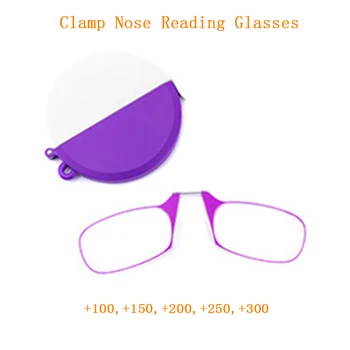 Moda TR90 isječke na nos naočale za čitanje žene muškarci spona nos presbyopia naočale visi na vratu rimless-nene poslati s remenčićima