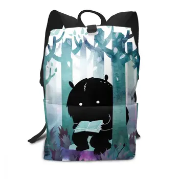 Monster Ruksak The Great Ramen Off Kanagawa Backpacks Men - Women Travel Bag Trendy Teen Multi Purpose Print Bag