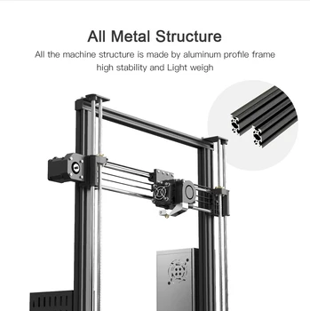 Novi Anet A8 Plus 3D Printer Kit veliki veličina 300*300*350 mm izuzetno metalni stolni 3D pisač DIY Impresora Support TPU