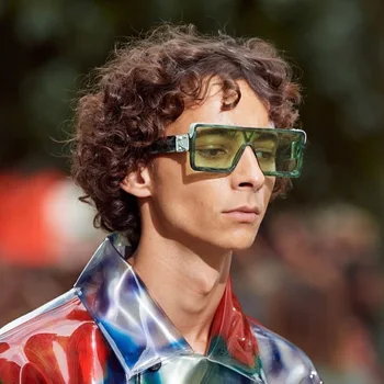 Novi trend prevelike sijamski sunčane naočale muškarci trg cjelovite sunčane naočale muški Roza Plava Zelena leća za naočale UV400