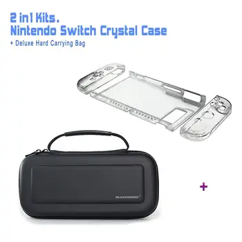 NS setove, Split Crystal case za PC + Deluxe putovanja nošenje, zaštitna torba NS NX dodatna oprema, sve za Nintendo prekidač za konzole