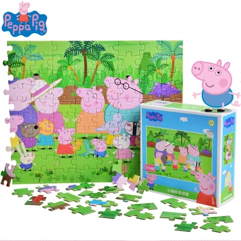 Originalni Peppa Pig Puzzle Toy Dječje Scena Jigsaw Scenary Games Peppa George Pig Educational Toy Kid Christmas New Year Poklon