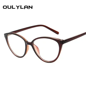 Oulylan Moda Mačje Oči Naočale Rimless Muškarci Optički Prozirne Naočale Žene Okvir Ultra Lagan Okvir Prozirne Leće, Sunčane Naočale