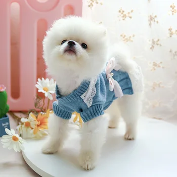PETCIRCLE novi pas štene odjeća dame vune haljina Pet Cat Fit mali pas proljeće i jesen Pet slatka odijelo pas tkanina pas suknja