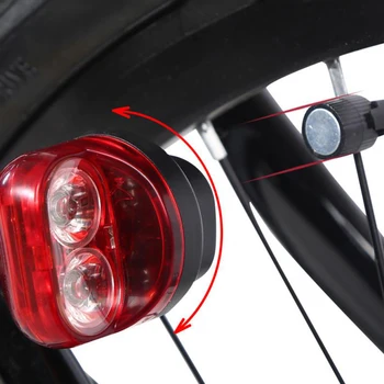 Profesionalni biciklizam bicikl je magnetska indukcija svjetlo upozorenje stražnja guma lampa lako postaviti svjetlo za bicikl