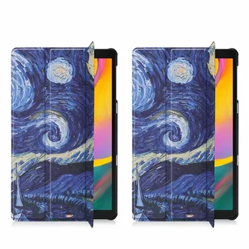 Umjetna koža flip stand torbica za Samsung Galaxy Tab, A 10.1 2019 SM-T510 SM-T515 T510 T515 Smart Tablet Case Funda Coque+film+ručka