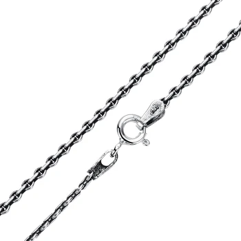 V. YA 925 sterling srebra stan karika lanca ogrlica 40/45/50/55/60 cm krug debljine 2 mm za žene fin nakit za žene
