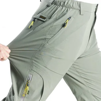 Veliki veličina 5XL planinarenje hlače muškarci protežu Quick Dry Muške hlače penjanje na otvorenom trkači hlače-teretni gospodo tanke jahaće hlače