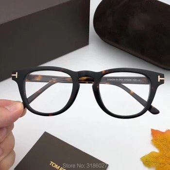 Vintage Tom for Man Optical Eyeglasses Frames Forde Fashion Acetate Women Reading Myopia Prescription TF EyeGlasses With Case