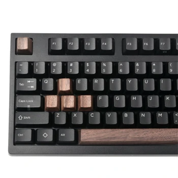 Walnut Wood Keycap OEM Height Small Single Personality Wooden Keycap Personality For Cherry MX Mechanical Keyboard